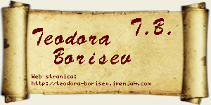 Teodora Borišev vizit kartica